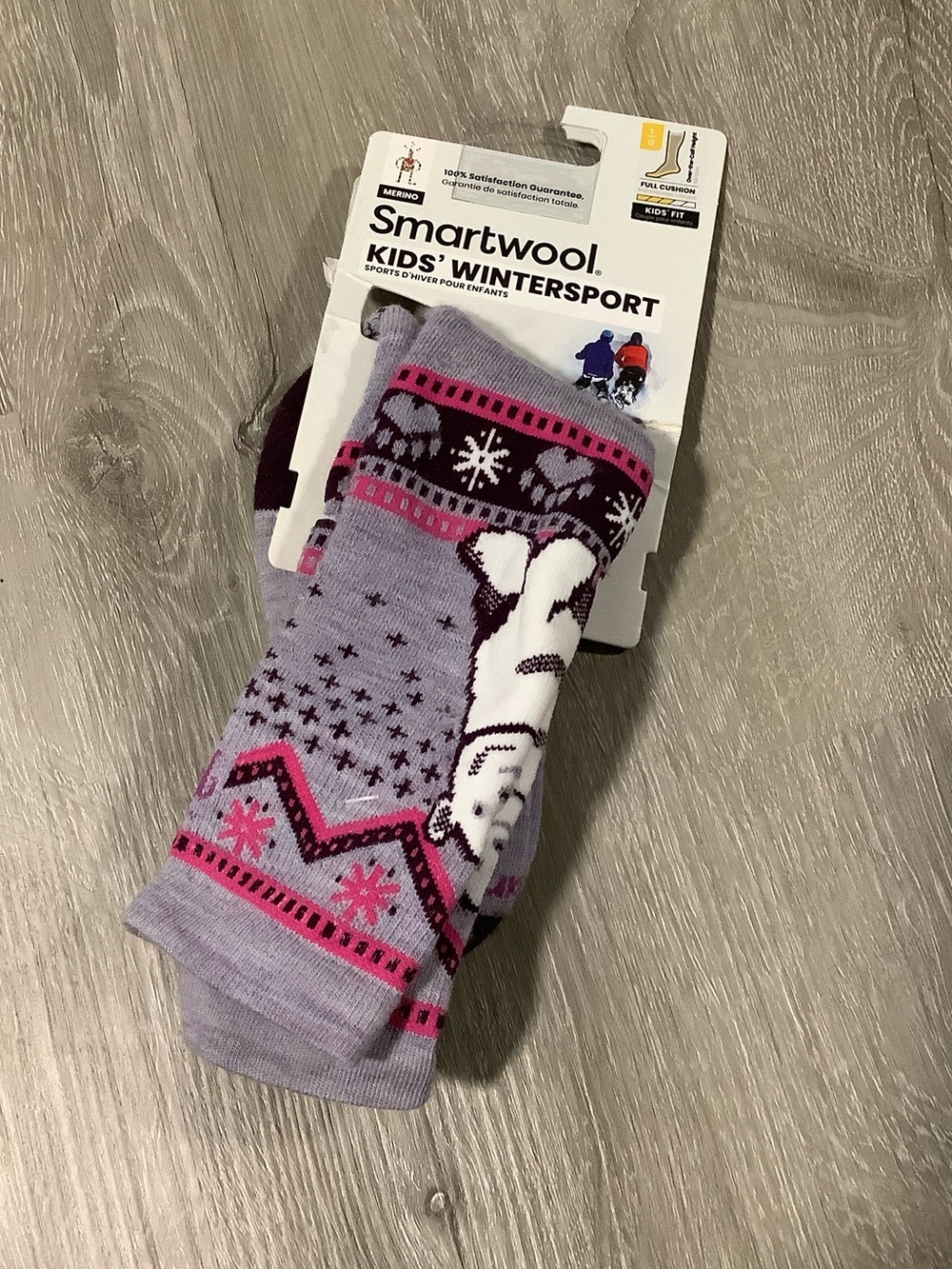Kids Smartwool polar bear winter sport socks